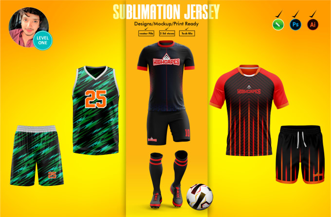 Gig Preview - Design sublimation sportswear and jerseys