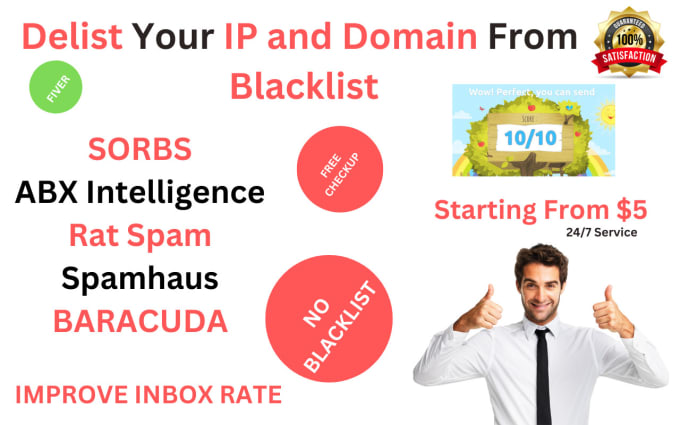 Gig Preview - Delist your IP,domain from a blacklist fix spf,dkim