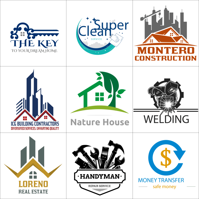 Gig Preview - Do brand real estate, interior, construction company logo design