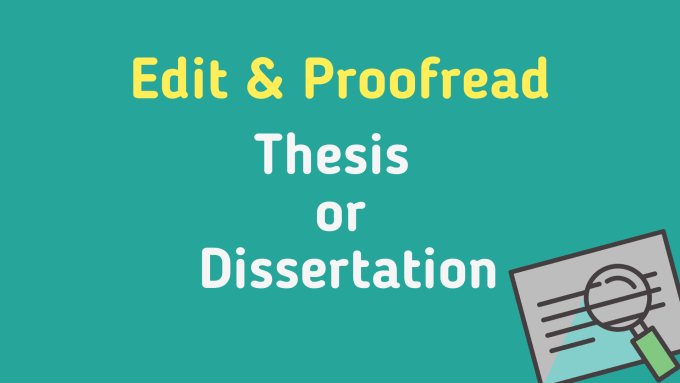 Gig Preview - Edit your thesis or dissertation