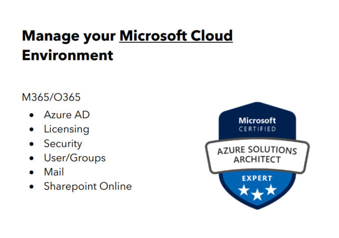 Gig Preview - Manage your microsoft 365