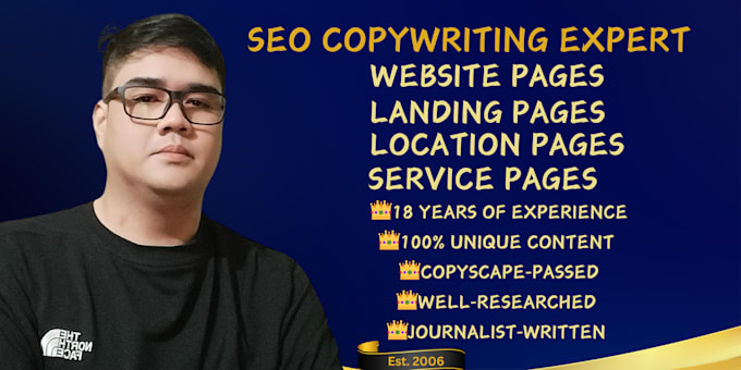 Bestseller - write landing pages and location pages for your site