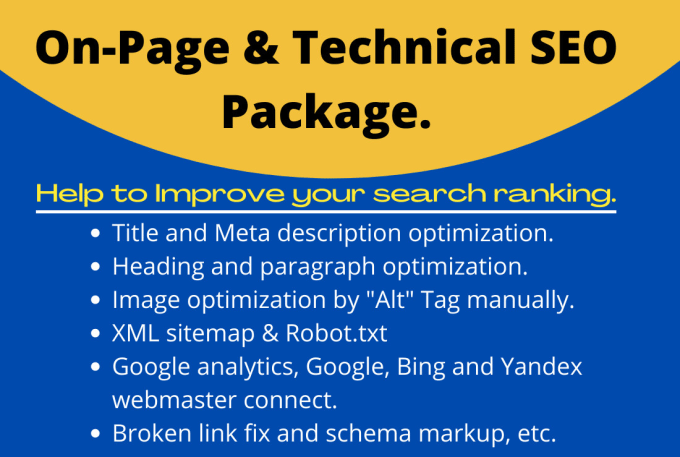 Gig Preview - Do onpage optimization and technical SEO to rank on search engine