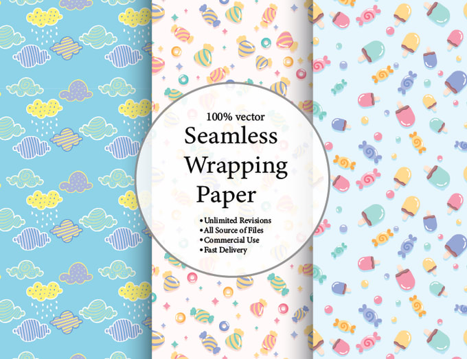 Gig Preview - Design wrapping paper pattern for your website or textile print