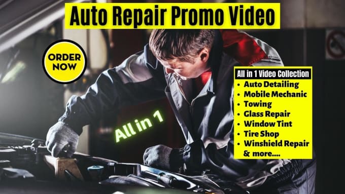 Gig Preview - Do auto repair video or auto detailing, car wash, towing, mobile mechanic video