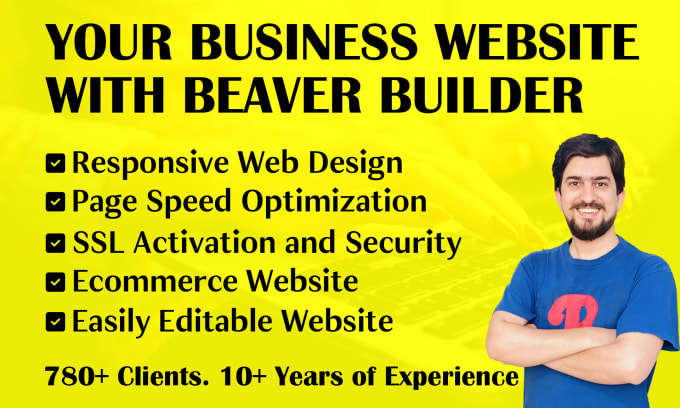 Gig Preview - Do web design and develop a complete website using beaver builder