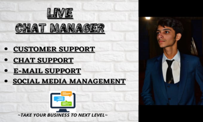 Gig Preview - Be your live chat manager customer service support representative