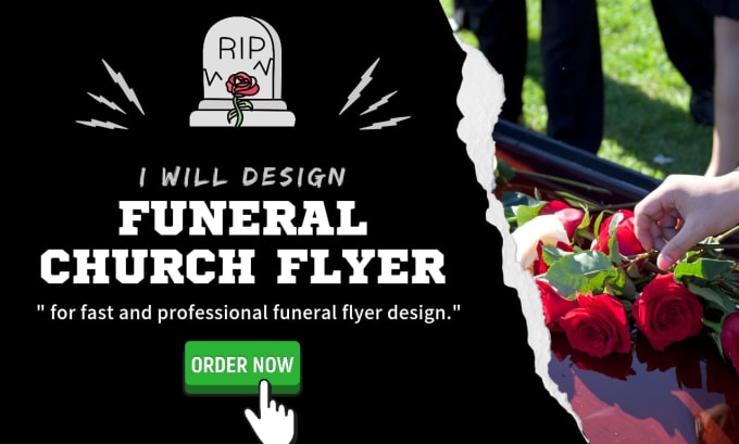 Gig Preview - Design funeral church flyer, memorial flyer urgently