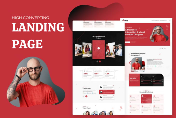 Gig Preview - Design responsive wordpress landing page elementor landing page design