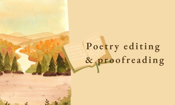 Gig Preview - Edit your poems or poetry collection for you