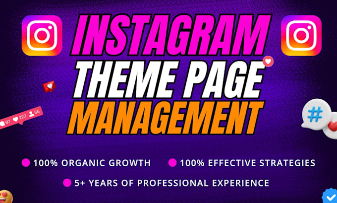 Gig Preview - Be your instagram theme page manager