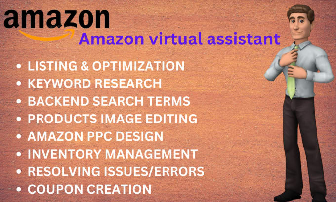 Gig Preview - Do amazon virtual assistant, create listings variations, PPC, product SEO