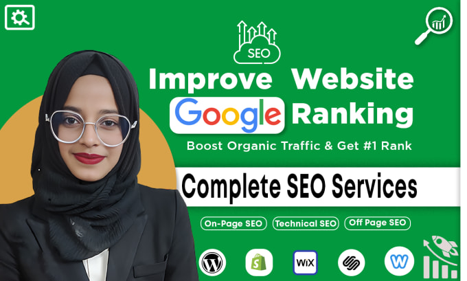 Gig Preview - Complete on page SEO optimization service for wordpress, shopify, wix