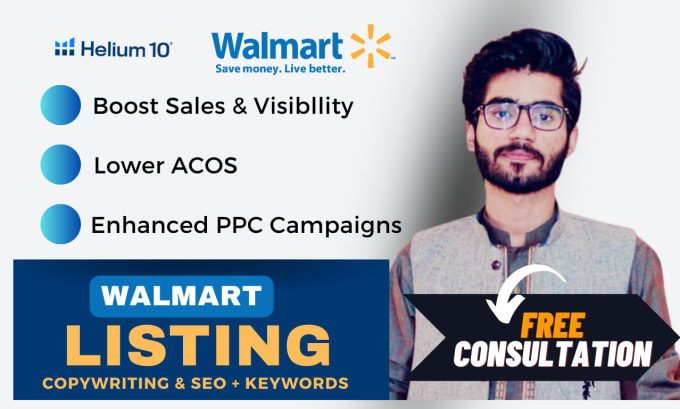 Gig Preview - Do walmart product listing SEO optimization writing and keyword research