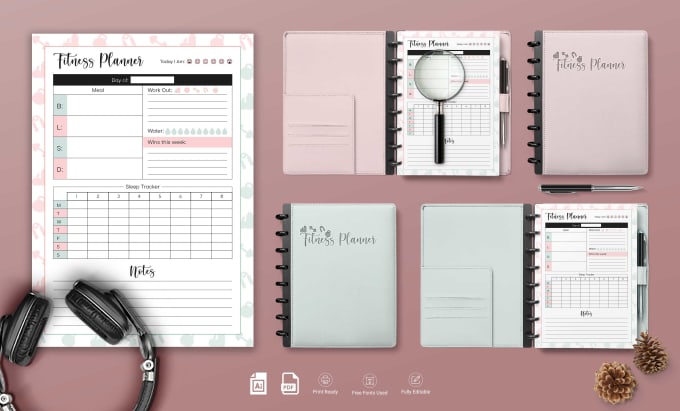 Gig Preview - Journal, workbook, agenda, goodnotes, expense tracker, and custom planner design