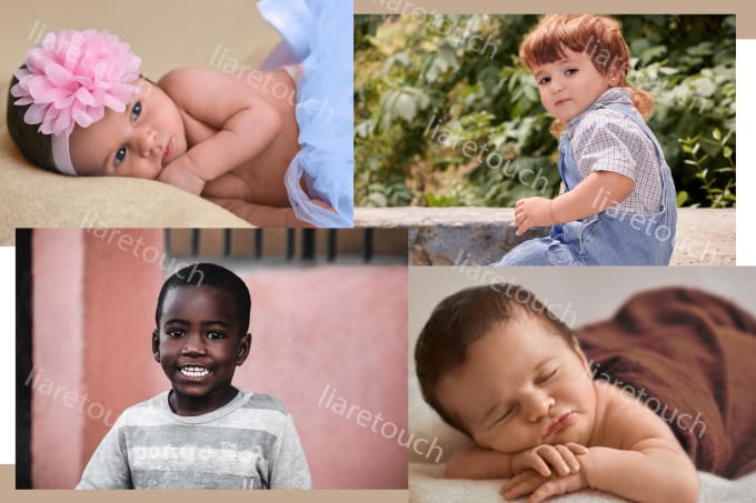 Gig Preview - Retouch kids children newborn photo, photo editing