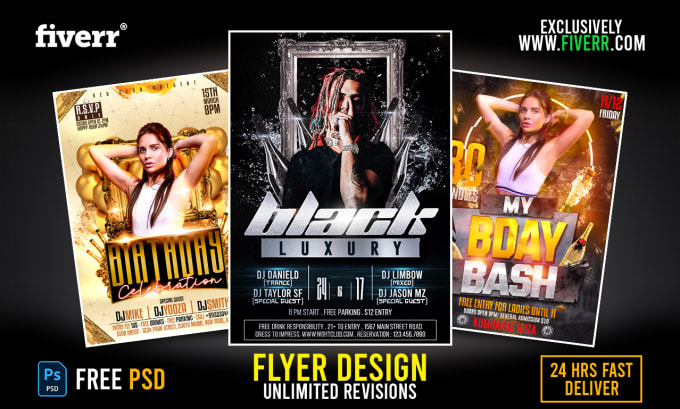 Gig Preview - Do party, event, club, church, business flyer design, postcard in 12hrs