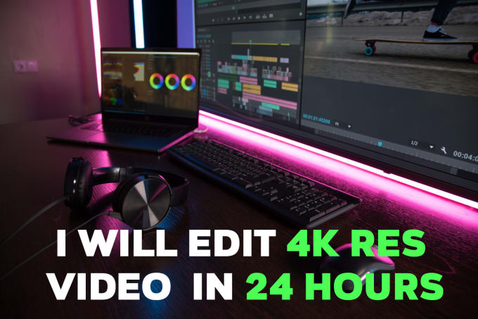 Gig Preview - Do professional 4k video editing within 24 hour