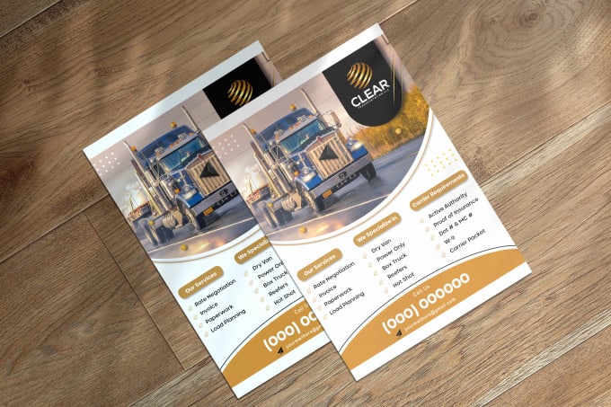 Gig Preview - Do trucking dispatching logistics freight broker flyer