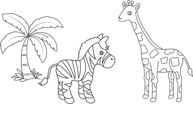 Gig Preview - Create a coloring book page illustration for children and kids