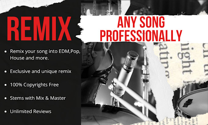 Gig Preview - Remix your song into edm, house, techno professionally 3min