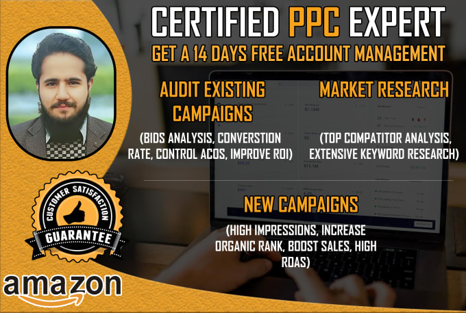 Gig Preview - Setup amazon PPC campaign, amazon PPC management, amazon PPC optimization