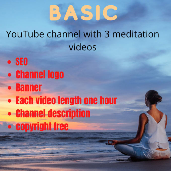 Gig Preview - Create meditation videos with complete setup yt channel