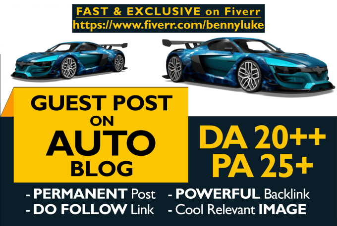 Gig Preview - Submit a guest post on the quality auto blog