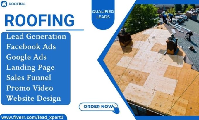 Gig Preview - Generate roofing leads via roofing ads roofing funnel roofing leads