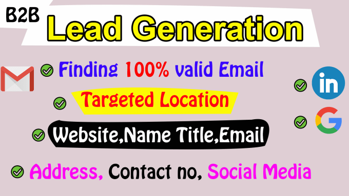 Gig Preview - Do b2b lead generation and market research by finding valid contact information