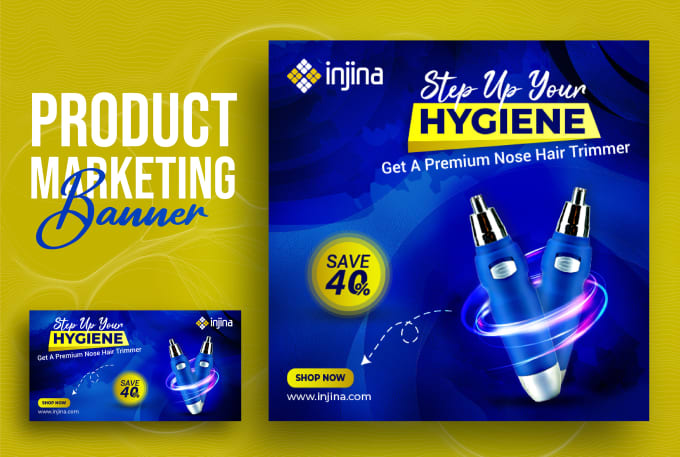 Gig Preview - Design trendy product web banner, website banner template