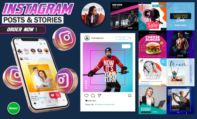 Gig Preview - Make awesome instagram posts and stories