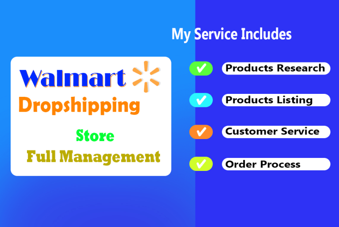 Gig Preview - Walmart 2 step dropshipping store full management