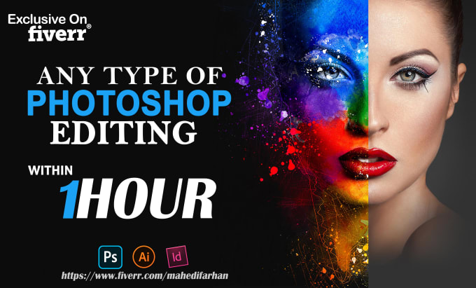 Gig Preview - Do any photoshop editing and photo retouching within 1 hour