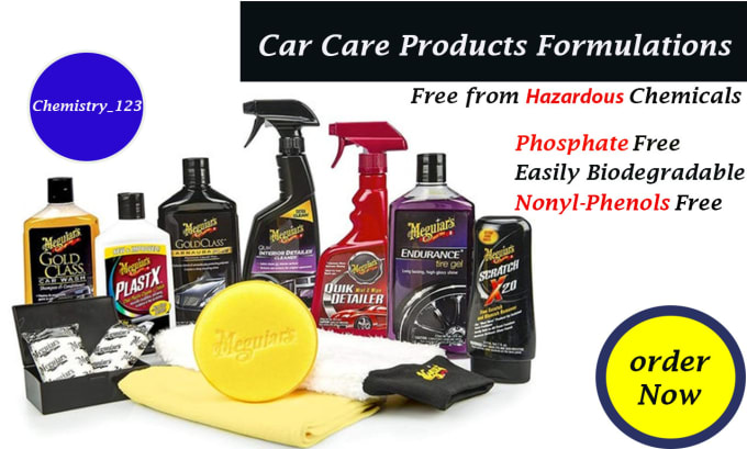 Gig Preview - Provide formulations for car care products