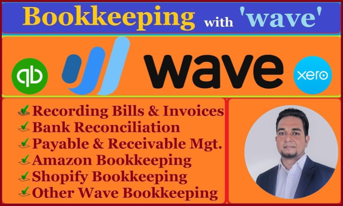 Gig Preview - Be your wave bookkeeper in wave accounting for bank reconciliation