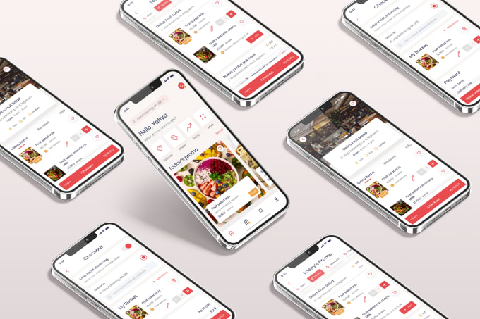 Gig Preview - Design online food delivery mobile app UI UX design