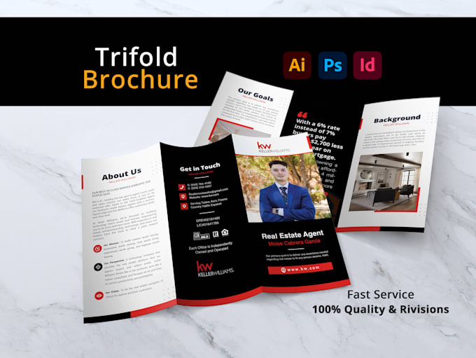 Gig Preview - Design trifold bifold flyer and brochure in 24 hours