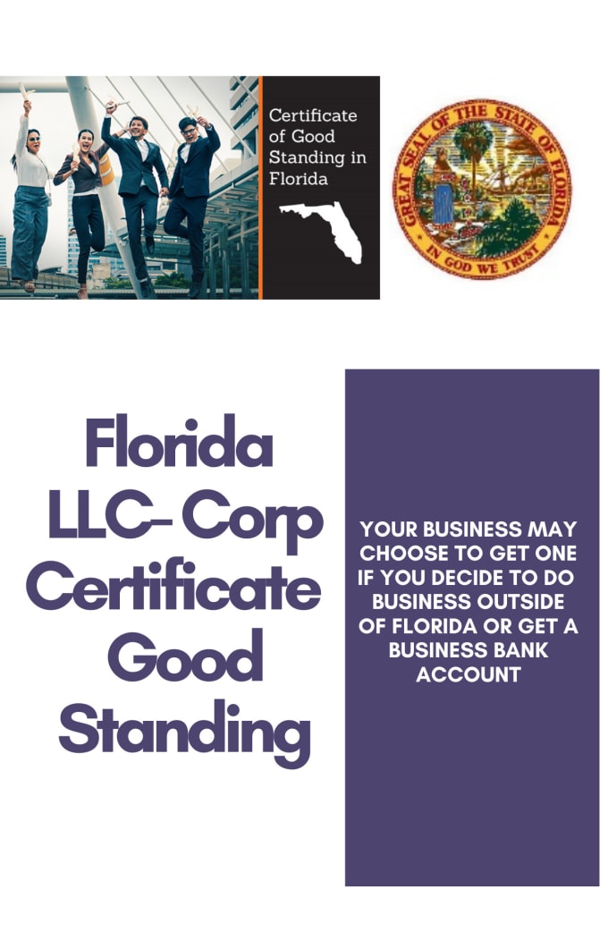 Gig Preview - Certificate good standing florida and new mexico