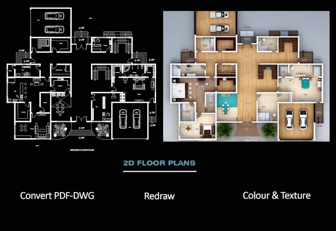 Gig Preview - Be your architect, for house plans, autocad 2d floor plan