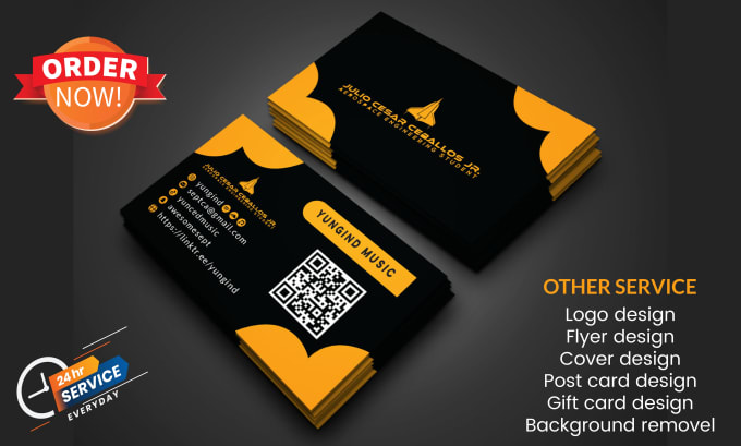 Gig Preview - Design a custom business card with a qr code within 24 hrs