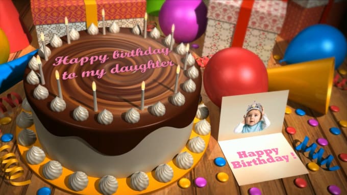 Gig Preview - Create a custom lovely happy birthday or valentines day cartoon animation