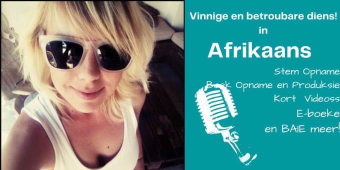 Gig Preview - Narrate and produce your afrikaans voiceovers