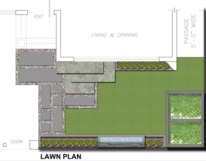 Gig Preview - Do landscape, garden, lawn design and render image