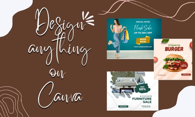 Gig Preview - Design anything in canva in less than 24 hours