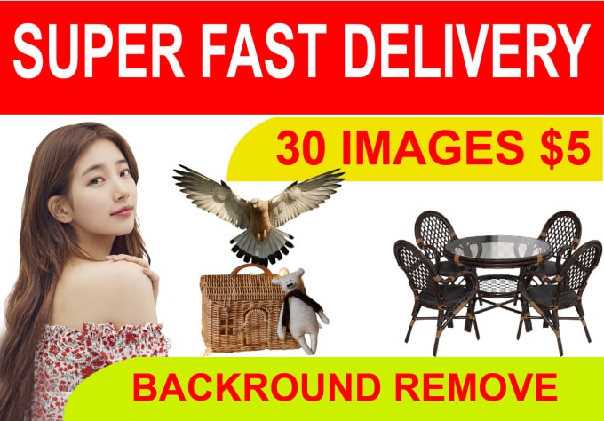 Gig Preview - Bulk image background removal or remove object, photoshop clipping path