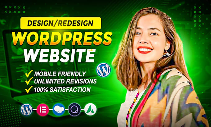 Gig Preview - Develop wordpress website design with responsive web design