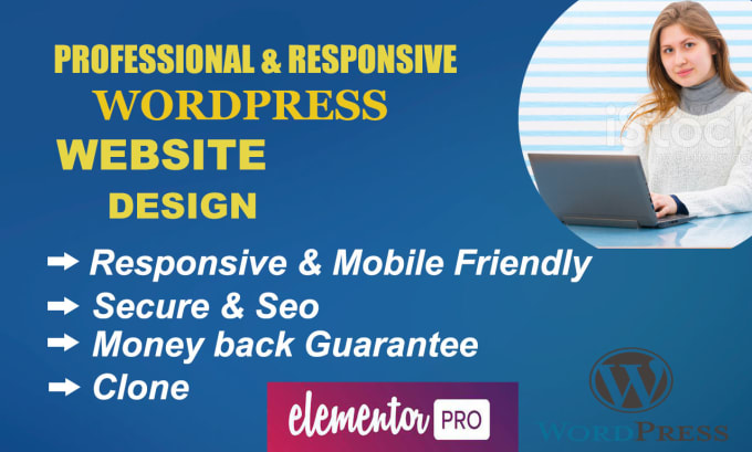 Gig Preview - Do responsive wordpress website design and clone, and fix wordpress