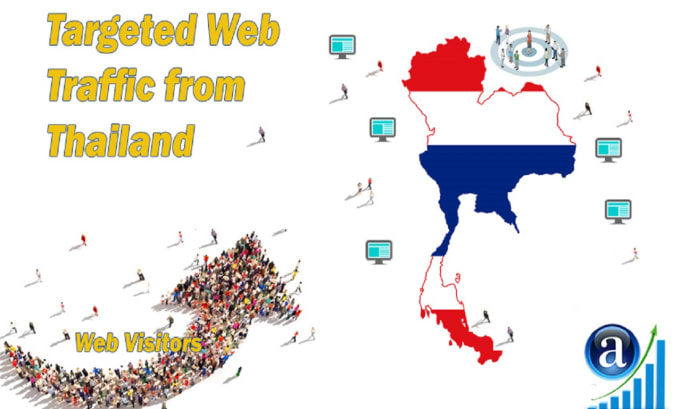 Gig Preview - Send real organic thailand google web traffic on your website