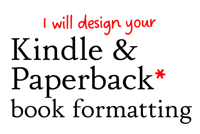 Gig Preview - Format your book for amazon kindle or KDP print paperback